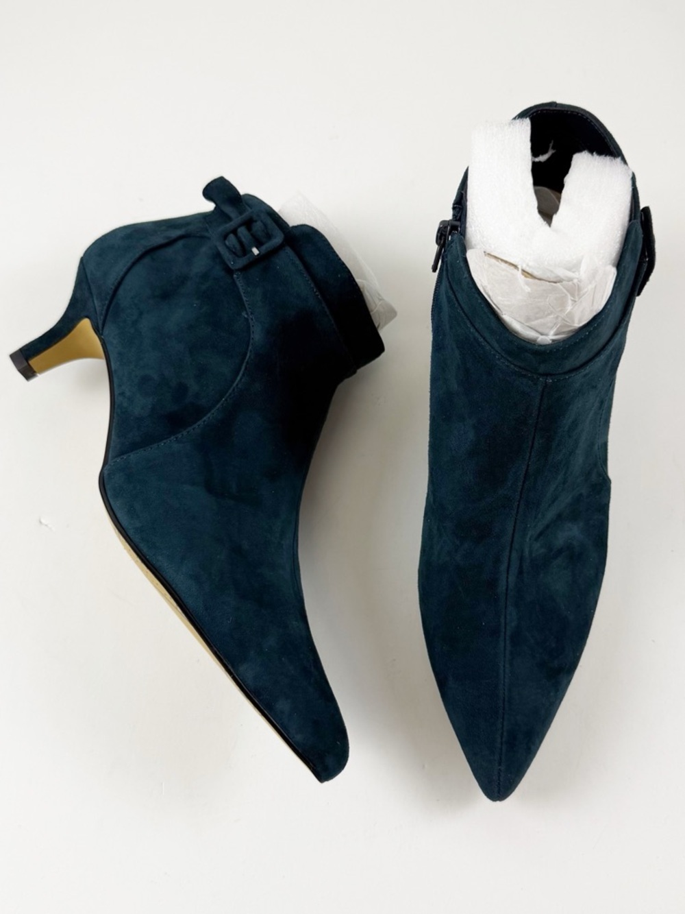 Bella Vita Bindi Kid Suede Leather Booties / Shooties Womens 11m Navy Blue NWT